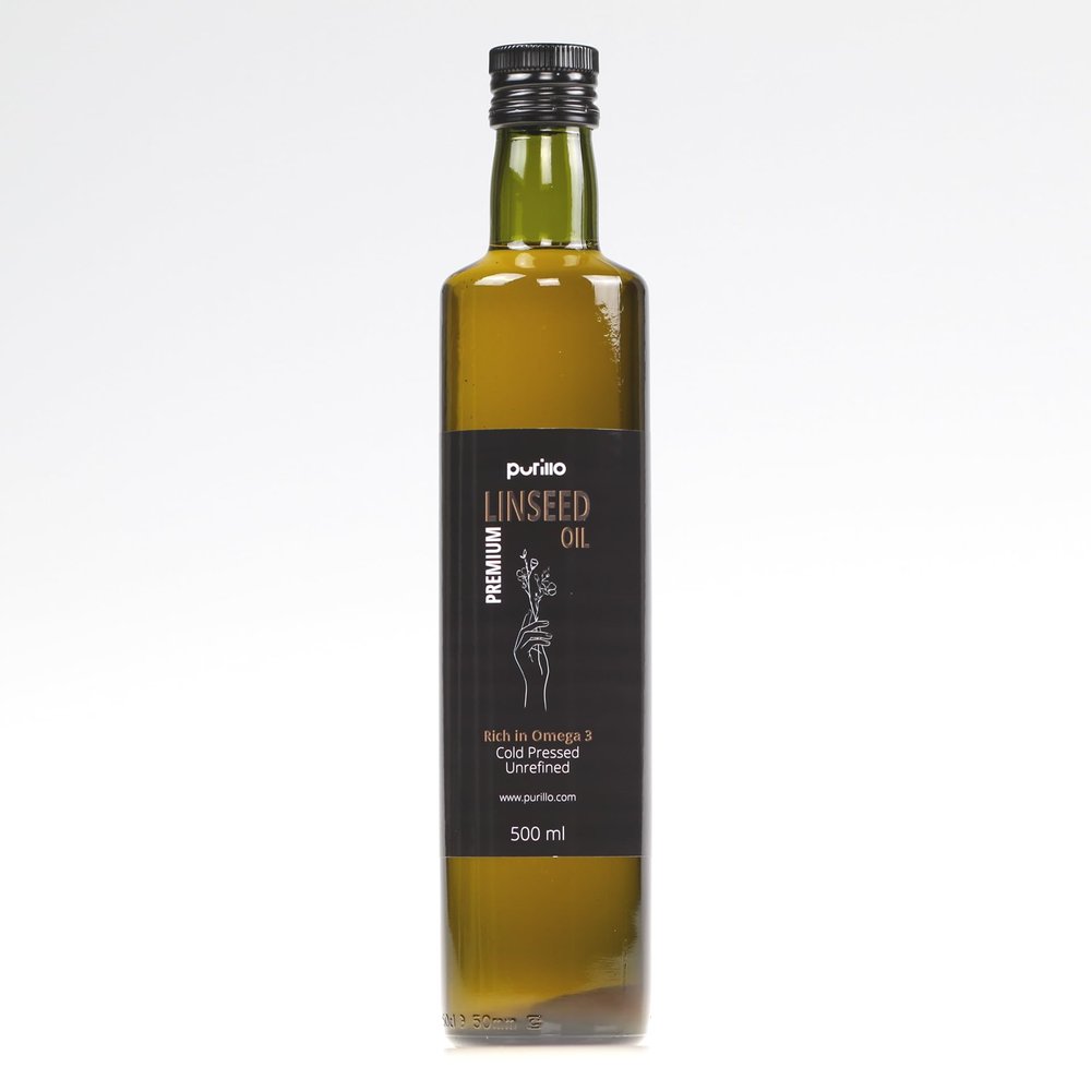 Linseed oil, cold-pressed, unrefined - Purillo (500 ml)