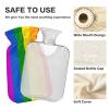 YOUJUNER Hot Water Bottle with LGBT Gay Pride Rainbow Flag Cover 1 Litre Large Hot Water Bag Warm Comfort Hand Feet Warmer view 4