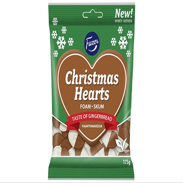 Fazer Christmas Hearts Chocolate 1 Pack of 175g 6.2oz