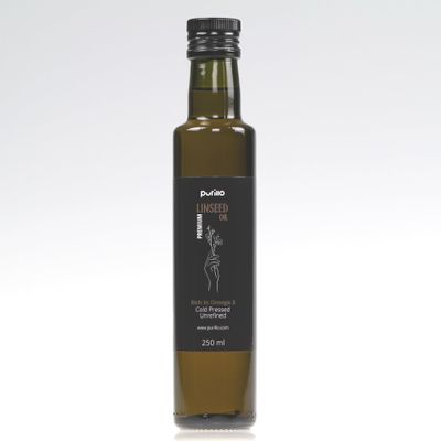 Linseed oil, cold-pressed, unrefined - Purillo (250 ml)