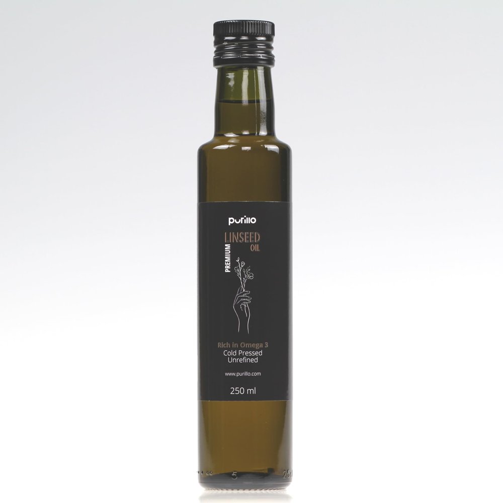 Linseed oil, cold-pressed, unrefined - Purillo (250 ml)