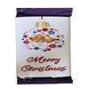Personalised White bauble chocolate bar and wrapper view 1