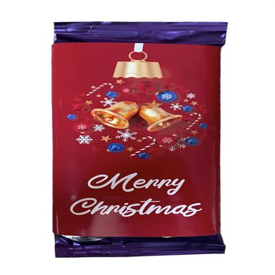 Personalised Red bauble chocolate bar and wrapper