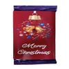 Personalised Red bauble chocolate bar and wrapper view 1