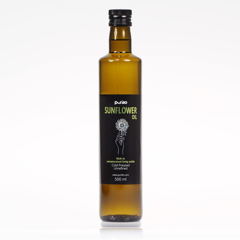 Sunflower oil, cold-pressed, unrefined - Purillo (500 ml)