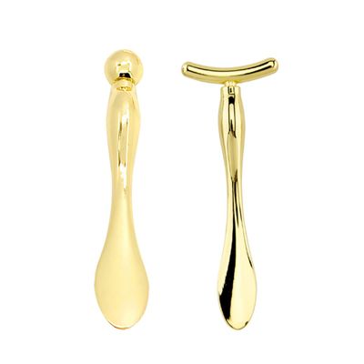 2Pcs Zinc Alloy Eye Cream Spatula Spoons, Portable Beauty Massage Tools
