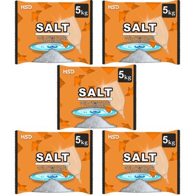 dishwasher salt 5kg powerful crystal, limescale remover on your glassware and water softener, life & improving its performance, 99% purity (5 pack)