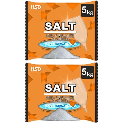 dishwasher salt 5kg powerful crystal, limescale remover on your glassware and water softener, life & improving its performance, 99% purity (2 pack)