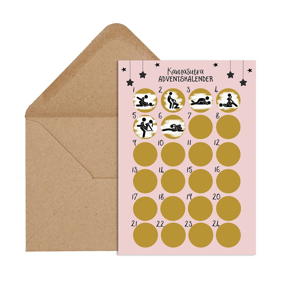 Nastami Scratch Off Postcard Advent Calendar (Kamasutra)