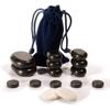 16 Piece Hot Stone Facial Massage Set: for Professional or Home Spa Therapy Treatment - 100% Volcanic Basalt Rock + Healing Pain Relief + Relaxing Energy Treatment + Velvet Carry Pouch view 1