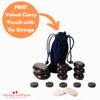 16 Piece Hot Stone Facial Massage Set: for Professional or Home Spa Therapy Treatment - 100% Volcanic Basalt Rock + Healing Pain Relief + Relaxing Energy Treatment + Velvet Carry Pouch view 4