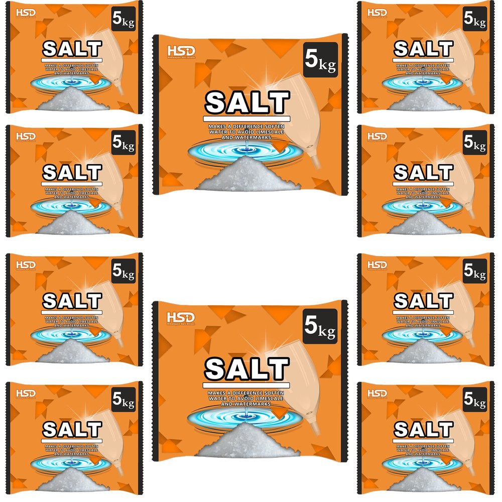 5kg Dishwasher Salt, Powerful Cleaning Dishwasher Salt, softener salt, Best For Laundry Kitchen Dish Washing Compatible to All Water Softner Machines, Premium Food Grade 100% Genuine British Salt (10)