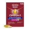 Seven Seas Omega-3 and Multivitamins Woman 50plus, with Vitamin B12 and Calcium, 30-Day Duo Pack, 30 Omega-3 Capsules and 30 Multivitamin Tablets view 1
