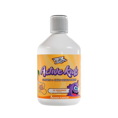 Gene Blast Active Kids Liquid Multivitamin | Kids Vitamins with Minerals & Super Greens | 29 Essential Nutrients for Daily Nutrition | 500ml