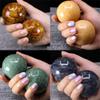 1Pair 50mm Natural Jade Baoding Ball Fitness Handball Quartz Sphere Relaxation Hand Wrist Exercise Massage Therapy Healing Stone,Waves Jade view 2
