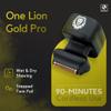 Skull Shaver One Lion Gold Pro Face Shaver for Men - Electric Shaver with Stepped Twin Foil, Gold view 2