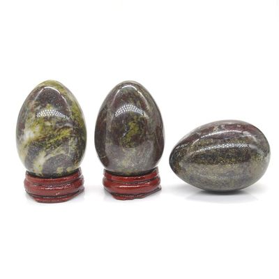 35x50mm Natural Dragon Blood Jasper Crystal Egg Gemstone Healing Sphere Stand Reiki Ornament Home Decoration,1 PC