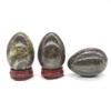 35x50mm Natural Dragon Blood Jasper Crystal Egg Gemstone Healing Sphere Stand Reiki Ornament Home Decoration,1 PC view 1