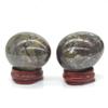 35x50mm Natural Dragon Blood Jasper Crystal Egg Gemstone Healing Sphere Stand Reiki Ornament Home Decoration,1 PC view 3