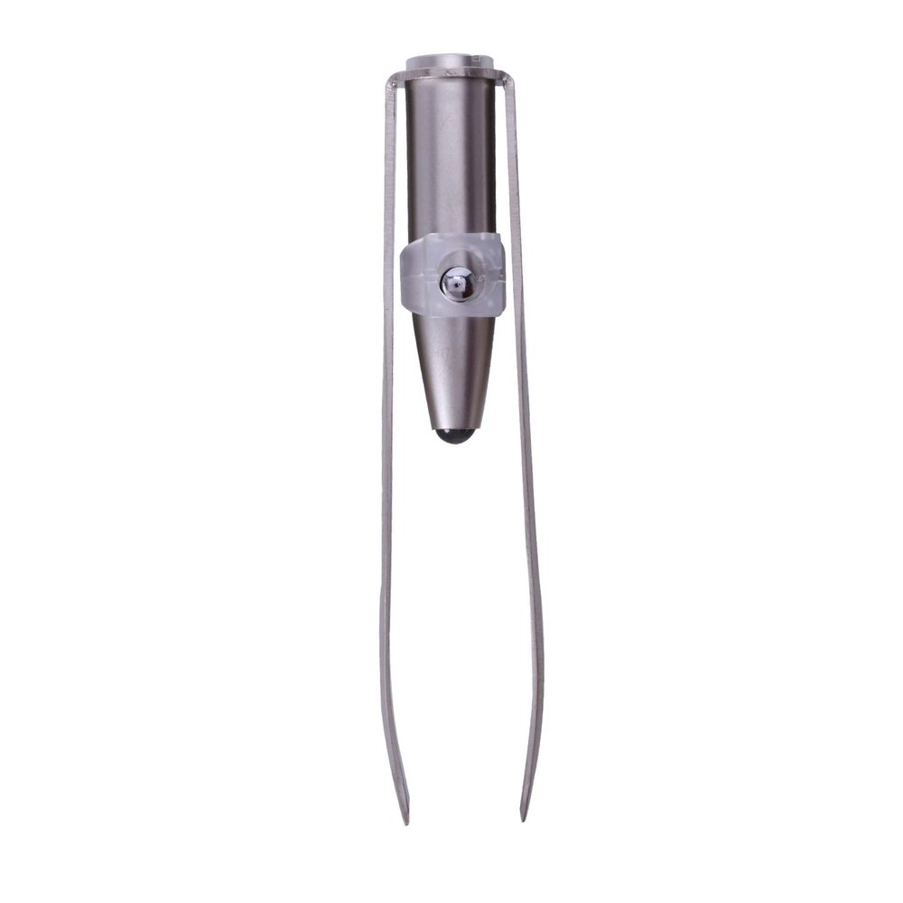 Steel Eyelashes Eyebrow Tweezer + LED Light