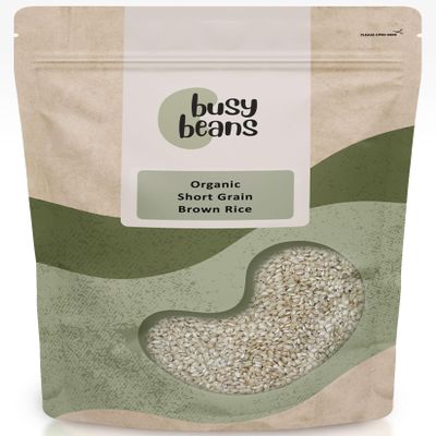 Organic Short Grain Brown Rice - Certified Organic - by Busy Beans Organic (2kg)