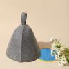 Fopytu Sauna Hat Wool Felt Russian Banya Sauna Cap with Hang Loop Supply for Hot Dry Steam Room Bath Accessories view 4