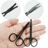 2Pack Stainless Steel Nose Hair Scissors for Trimming Facial Hair Ear Hair Eyebrow(Black) view 3