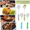 8 Pcs Dish Brush with Handle Kitchen Scrub Brush Pot and Pan Cleaning Brush Dish Scrubber with Stiff Bristle for Cookware Sink Washing Household, 4 Colors, 9.84 x 3.15 x 0.98 Inch view 3