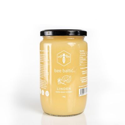 Bee Baltic Raw Linden Honey 1kg - Unpasteurised, Unprocessed, Pesticide-free & Pure Honey from Real Beekeepers