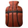Mnsruu Basketball Ball Print Hot Water Bottle with Velvet Cover, 2L Transparent Hot Water Bag for Hand Foot Warmer Pain Relief Hot Cold Therapy Cramps view 1