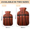 Mnsruu Basketball Ball Print Hot Water Bottle with Velvet Cover, 2L Transparent Hot Water Bag for Hand Foot Warmer Pain Relief Hot Cold Therapy Cramps view 3