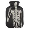 Mnsruu Human Skeleton Sugar Skull Halloween Hot Water Bottle with Velvet Cover, 1L Transparent Hot Water Bag for Hand Pain Relief Hot Cold Therapy Cramps view 1