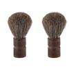 FRCOLOR 2pcs Natural Wooden Handle Bristles Mustache Beards Brush for Men Soft Bristle Beard Care Wet Shaving Brush view 1