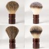FRCOLOR 2pcs Natural Wooden Handle Bristles Mustache Beards Brush for Men Soft Bristle Beard Care Wet Shaving Brush view 4