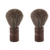 Beaupretty 2pcs Natural Wooden Handle Boar Bristles Beard Mustache Brush for Men Facial Hair Care Shaving Brush view 1