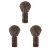 Beaupretty 3pcs Beard Brush Wood Handle for Men Hair Shaving Tool for Mustache Goatee Whiskers Travel view 1