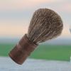 Beaupretty 3pcs Beard Brush Wood Handle for Men Hair Shaving Tool for Mustache Goatee Whiskers Travel view 2