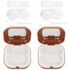 GLEAVI 2 Sets Small Cosmetic Box for Eye Contacts Portable Carrier Contact Case Organizer view 1