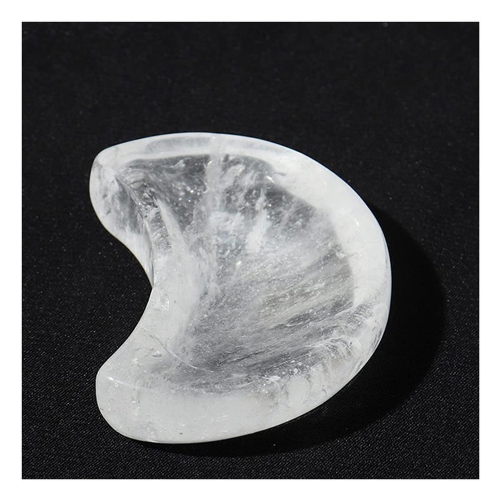 JUIYU Crystal Stone Natural Clear Quartz Bowl Rose Quartz Round Energy Crystals Presents (Color : Clear quartz A)