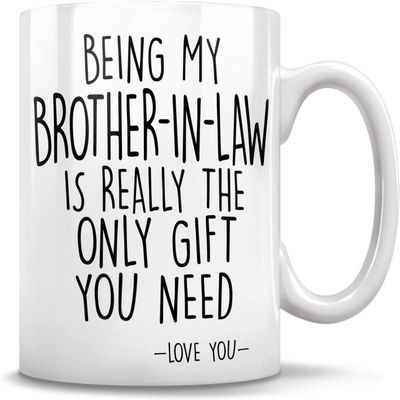 Crunchy Carrots Being My Brother-in-Law is The Only Gift You Need Sarcastic Coffee Mug - White