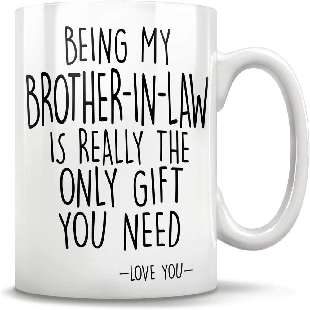 Crunchy Carrots Being My Brother-in-Law is The Only Gift You Need Sarcastic Coffee Mug - White