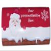 Christmas personalised chocolate bar with wrapper view 1