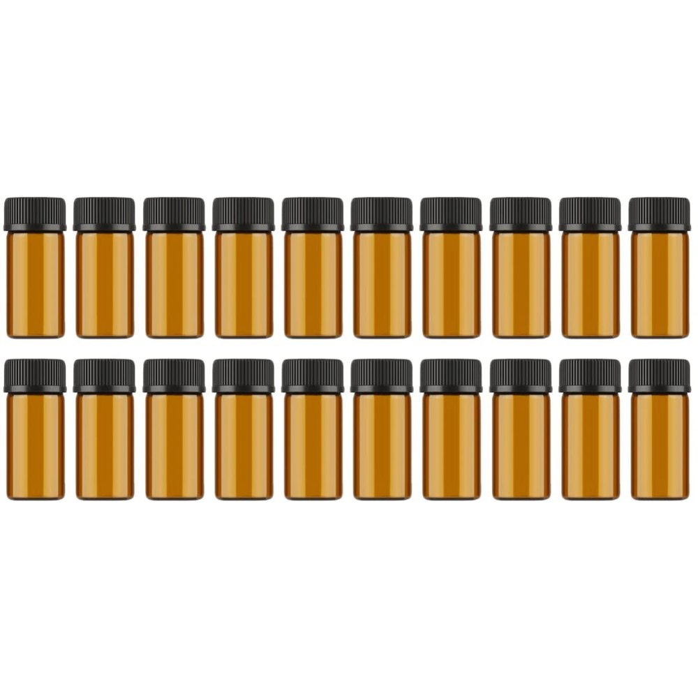 Cabilock 20pcs Vial Bottles for Essential Oils Perfumes Leakproof Glass Travel Bottles