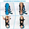 Gkhowiu Plantar Fasciitis Night Splint Foot Support Tendonitis Brace for Fascia Tendon and Calf Stretching Heel Bone M view 2