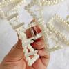 1pc geometric pearl bath grab clip for female going out horsetail clip for hair clip (D) view 2