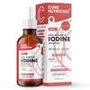 Iodine Liquid Drops - Vegan - High Strength 600mcg per Serving - 400 Servings - 240,000mcg per 60ml Dropper Bottle - Liquid Iodine Solution for Fast Absorption - Made in UK by Core Nutrition view 1
