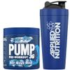 Applied Nutrition Pump Zero Pre Workout + 750ml Steel Protein Shaker - Zero Stim, Caffeine Free, Energy & Performance (375g - 25 Servings) (ICY Blue Raz) view 1