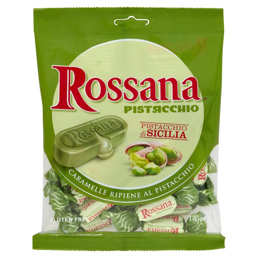 3 x Fida Sweets Rossana Pistacchio with Filled with Pistachio Cream Flavour Italy Sweet Lollies 200 g