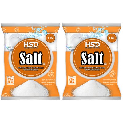 1kg Dishwasher Salt, Powerful Cleaning Dishwasher Salt, softener salt, Best For Laundry Kitchen Dish Washing, Compatible to All Water Softner Machines, Premium Food Grade 100% Genuine British Salt (2)