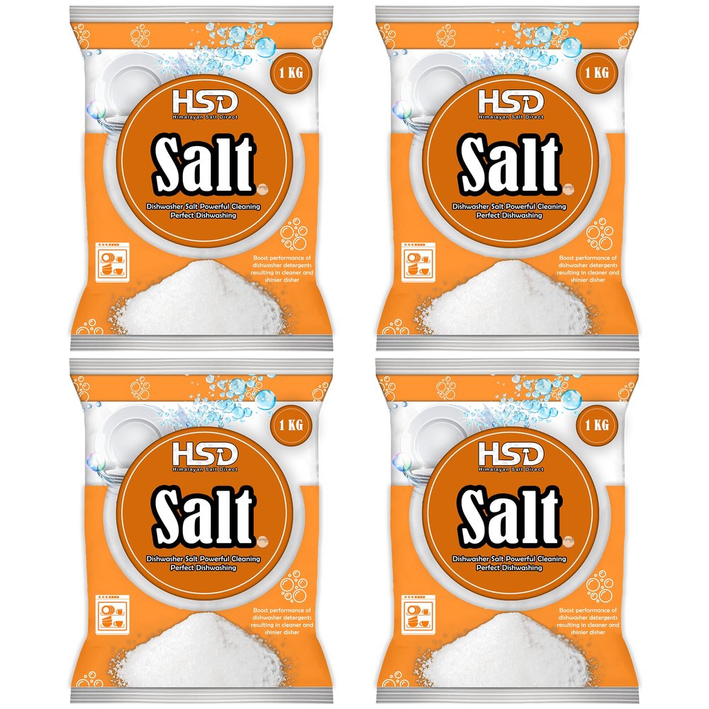 1kg Dishwasher Salt, Powerful Cleaning Dishwasher Salt, softener salt, Best For Laundry Kitchen Dish Washing, Compatible to All Water Softner Machines, Premium Food Grade 100% Genuine British Salt (4)